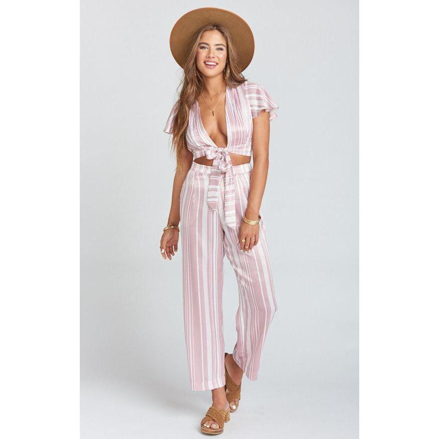 Kensington Pants ~ Slipper Stripe Sheen