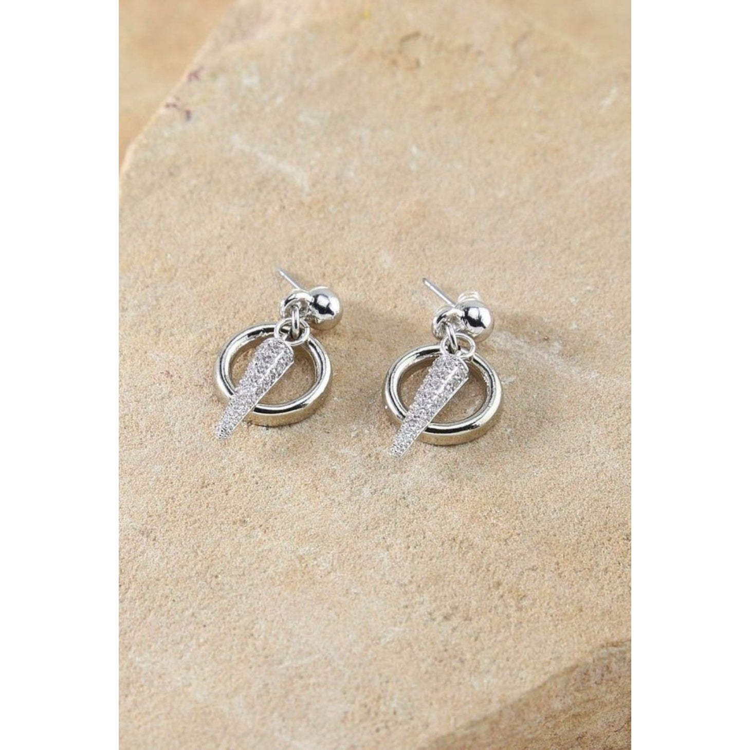 Spike & Hoop Silver Earrings