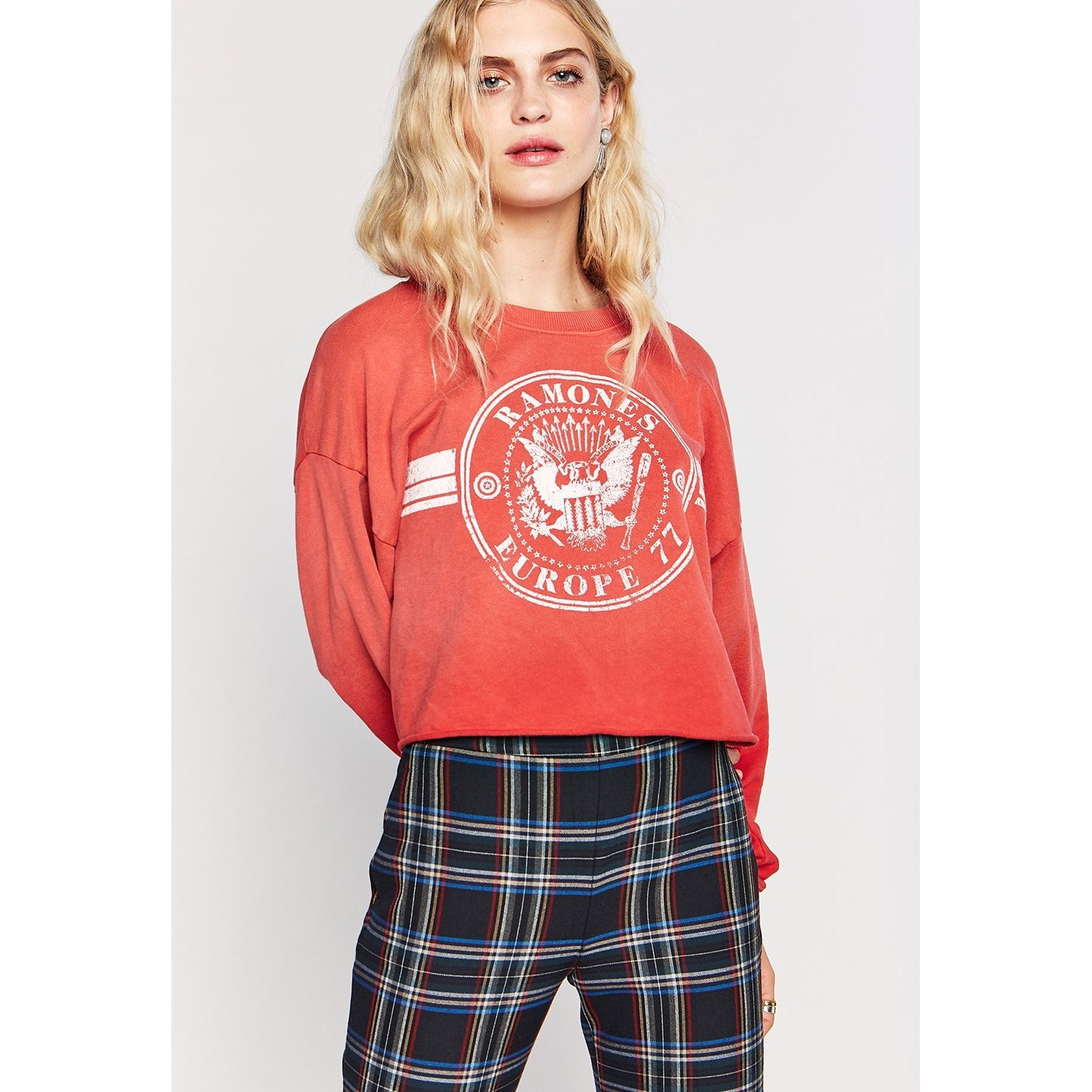 Ramones Europe '77 Crop Sweatshirt