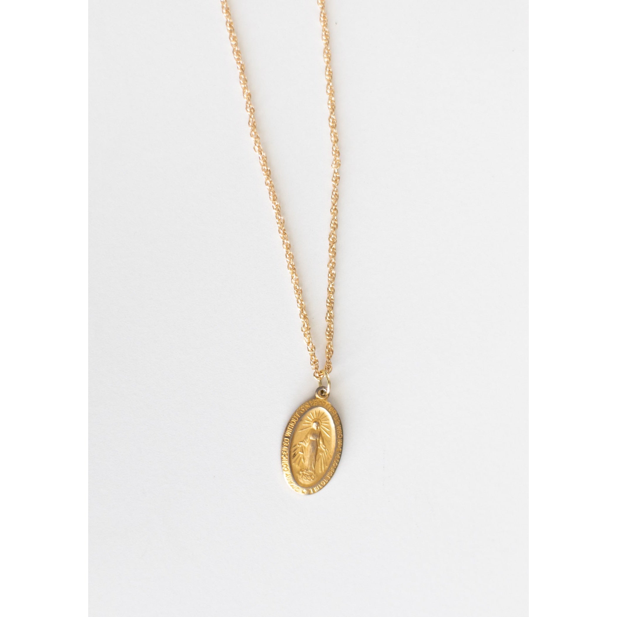 The Miraculous Medal Gold Necklace