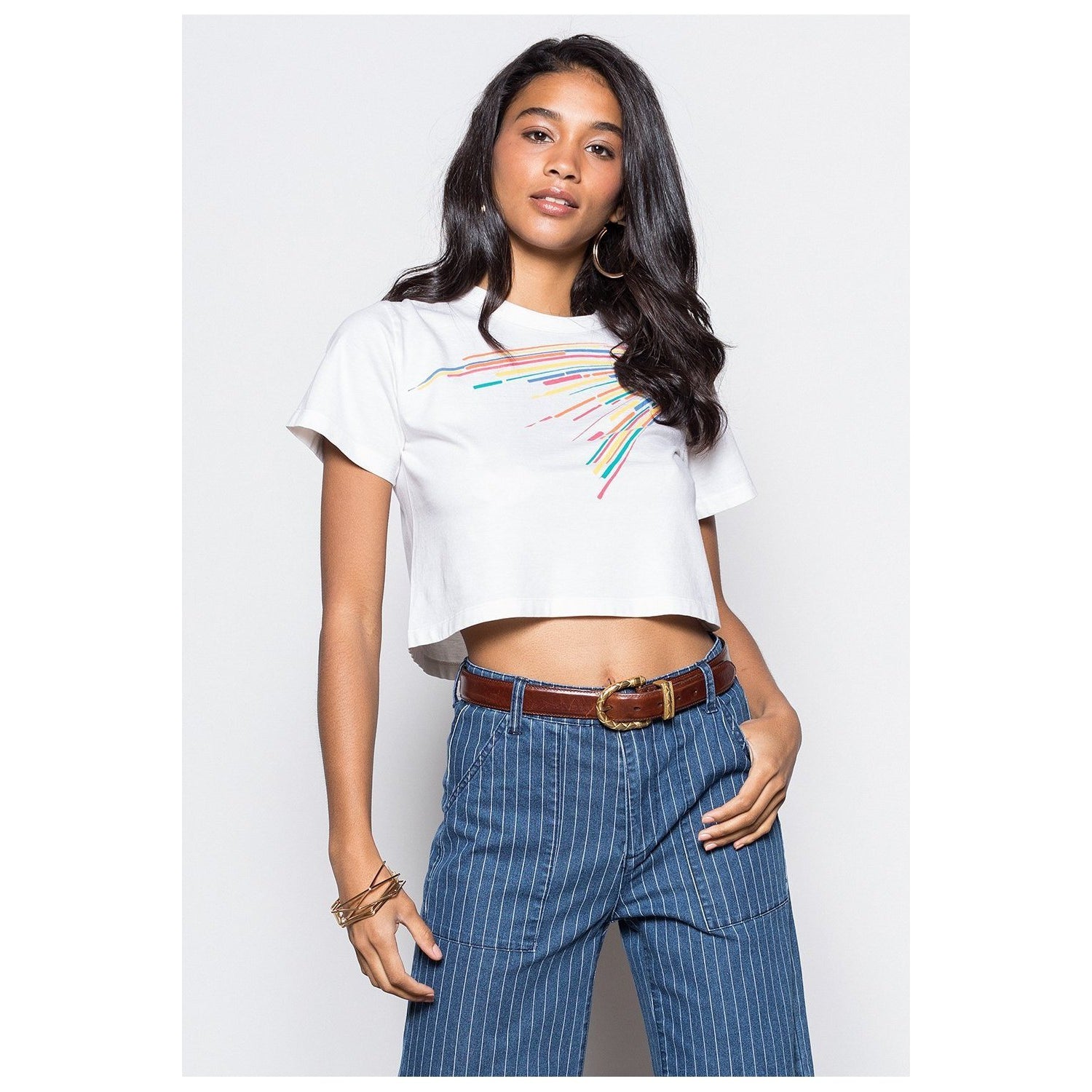 David Bowie Sulla Terra Rebel Crop Tee
