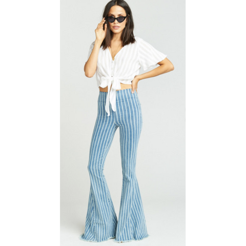 Kensington Pants ~ Slipper Stripe Sheen