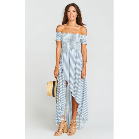 Acid Wash Tank Maxi Racer Back Dress