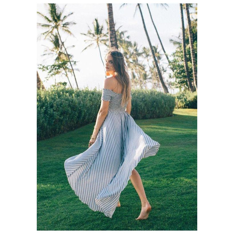 Willa Maxi Dress ~ She Sails Stripe Flux