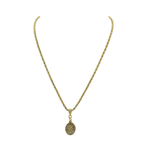 Medal Of Our Lady Graces Gold and Silver Necklace