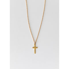 Shine On Simple Gold Cross Necklace
