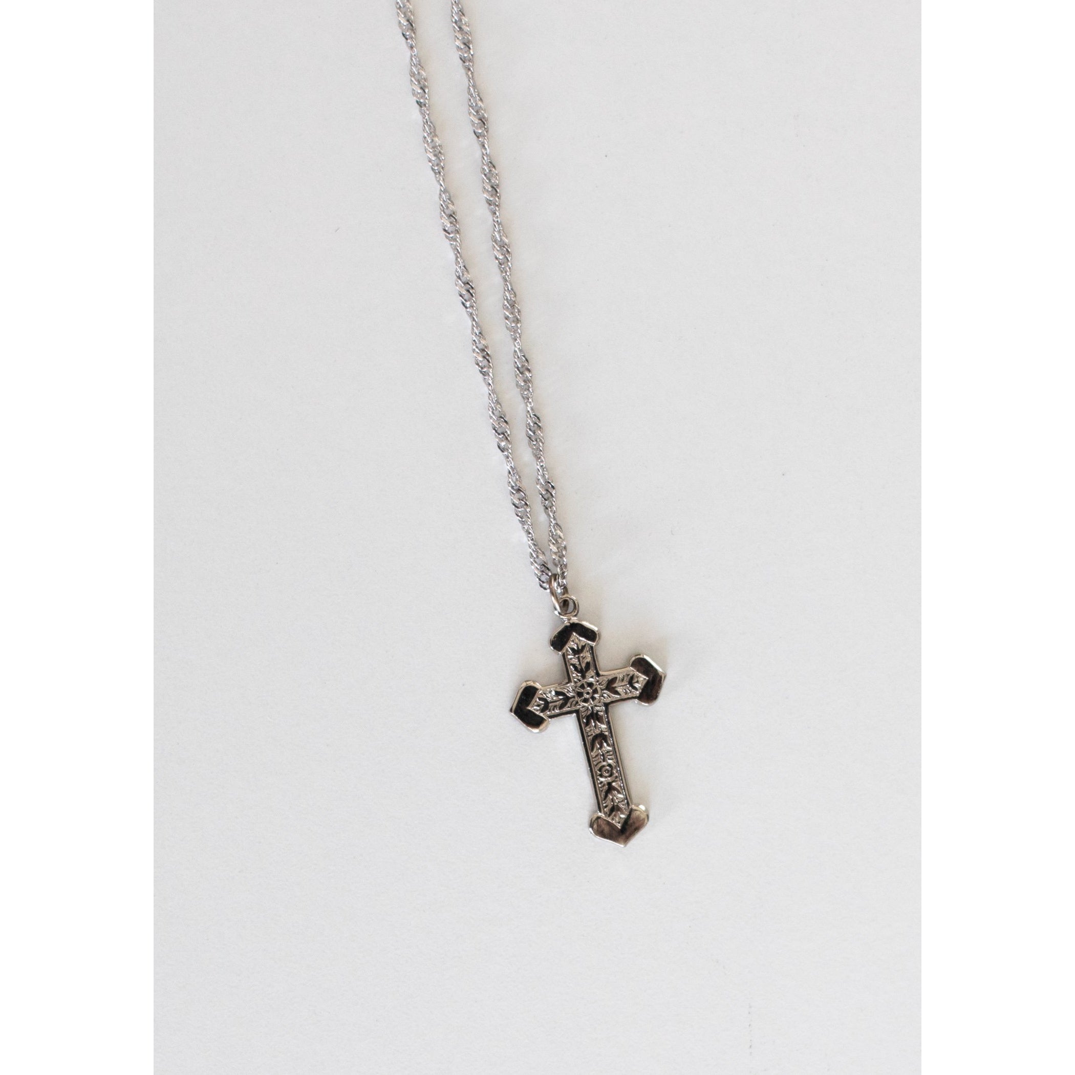 Saving Grace Silver Cross Necklace