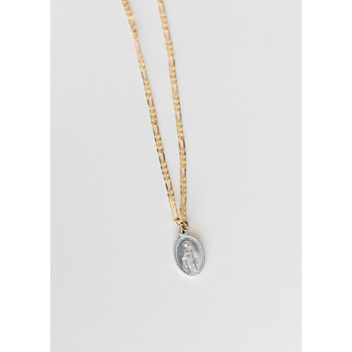 Medal Of Our Lady Graces Gold and Silver Necklace